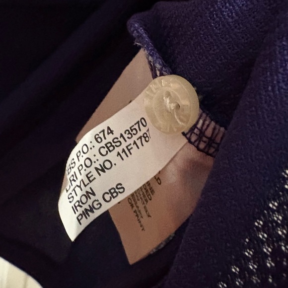 Ping Men’s Purple Polo Golf Shirt Sz Large - Picture 7 of 8